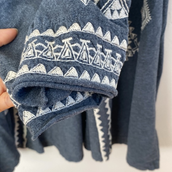 Johnny Was Charcoal and Ivory Patterned Cardigan - Picture 4 of 10